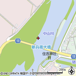 新兵衛大橋周辺の地図