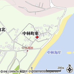 徳島県阿南市中林町東周辺の地図