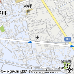 愛媛県西条市神拝甲199周辺の地図