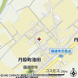 愛媛県西条市丹原町願連寺周辺の地図