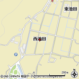 徳島県阿南市富岡町西池田周辺の地図