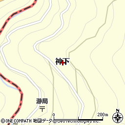 奈良県吉野郡十津川村神下周辺の地図