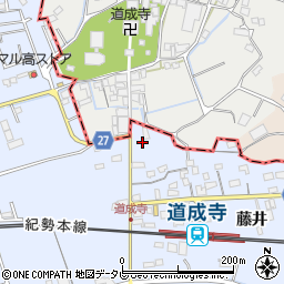和歌山県御坊市藤田町藤井1892-1周辺の地図