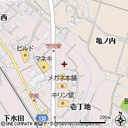 徳島県阿南市学原町（松ノ久保）周辺の地図