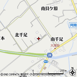 徳島県阿南市長生町北千足周辺の地図