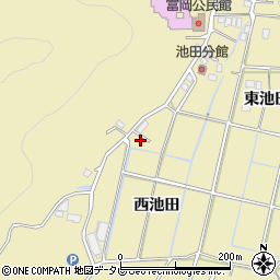 徳島県阿南市富岡町西池田8周辺の地図