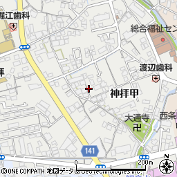 愛媛県西条市神拝甲293-1周辺の地図