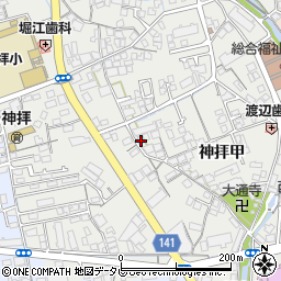 愛媛県西条市神拝甲293-5周辺の地図