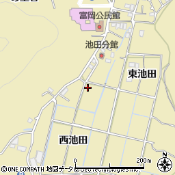 徳島県阿南市富岡町西池田6周辺の地図