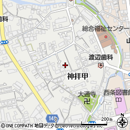 愛媛県西条市神拝甲268周辺の地図