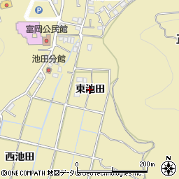 徳島県阿南市富岡町（東池田）周辺の地図