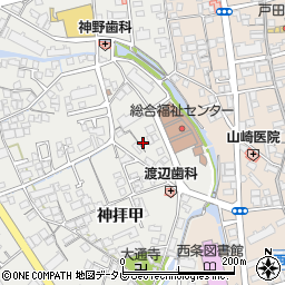 愛媛県西条市神拝甲338周辺の地図