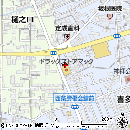 ドラッグストアｍａｃ喜多川店周辺の地図