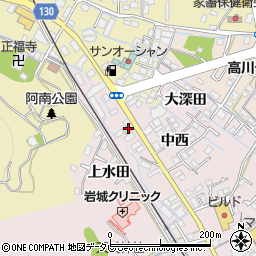 徳島県阿南市学原町山本周辺の地図