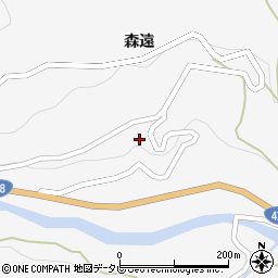 徳島県美馬市木屋平森遠204周辺の地図