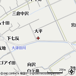 徳島県阿南市長生町大平周辺の地図