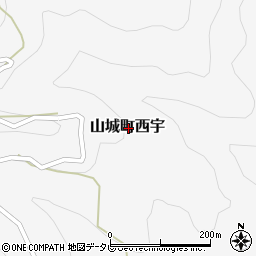 徳島県三好市山城町西宇周辺の地図