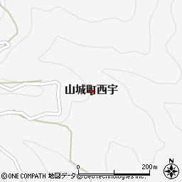 徳島県三好市山城町西宇周辺の地図
