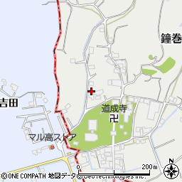 和歌山県日高郡日高川町鐘巻1498周辺の地図