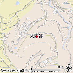 愛媛県松山市大西谷周辺の地図