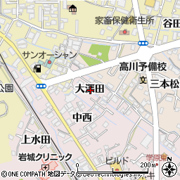 徳島県阿南市学原町大深田周辺の地図