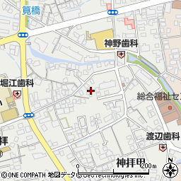 愛媛県西条市神拝甲周辺の地図
