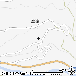 徳島県美馬市木屋平森遠165周辺の地図
