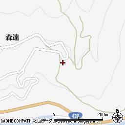 徳島県美馬市木屋平森遠74周辺の地図