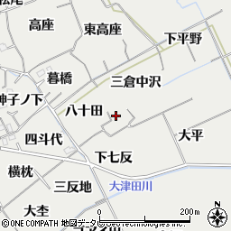 徳島県阿南市長生町八十田周辺の地図