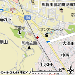 徳島県阿南市学原町中西1周辺の地図