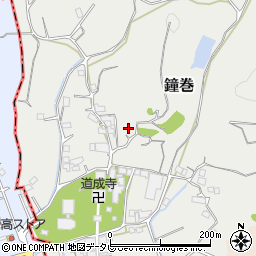 和歌山県日高郡日高川町鐘巻1447周辺の地図