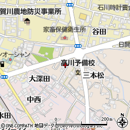徳島県阿南市才見町三本松周辺の地図