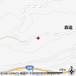 徳島県美馬市木屋平森遠285周辺の地図