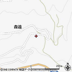 徳島県美馬市木屋平森遠69周辺の地図