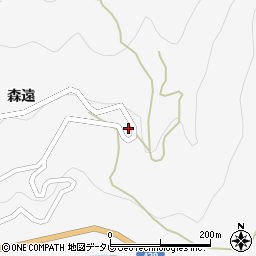 徳島県美馬市木屋平森遠70周辺の地図