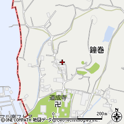 和歌山県日高郡日高川町鐘巻1452周辺の地図