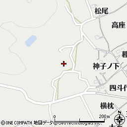 徳島県阿南市長生町三倉中ノ谷周辺の地図