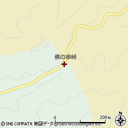 佛の串峠周辺の地図