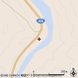 和歌山県田辺市龍神村甲斐ノ川1378周辺の地図