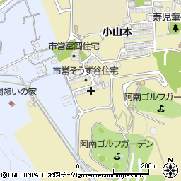徳島県阿南市富岡町そうず谷周辺の地図