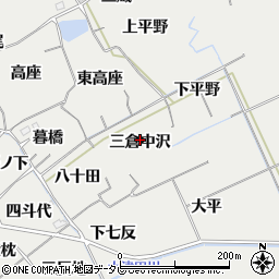 徳島県阿南市長生町三倉中沢周辺の地図