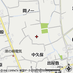 徳島県阿南市長生町中久保周辺の地図