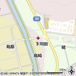 徳島県阿南市七見町（下川田）周辺の地図