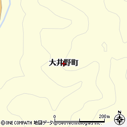 愛媛県松山市大井野町周辺の地図