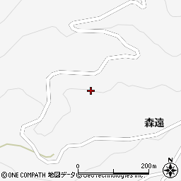 徳島県美馬市木屋平森遠395周辺の地図