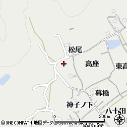 徳島県阿南市長生町（善入尻）周辺の地図