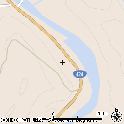和歌山県田辺市龍神村甲斐ノ川830周辺の地図