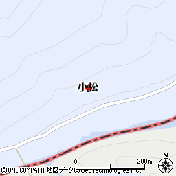 〒647-1605 和歌山県東牟婁郡北山村小松の地図