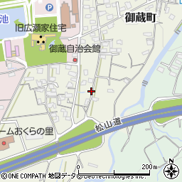 愛媛県新居浜市御蔵町周辺の地図