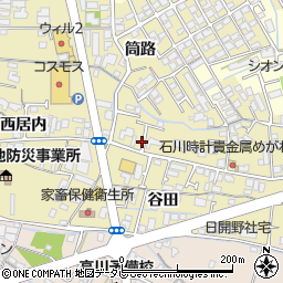 徳島県阿南市日開野町中居内周辺の地図